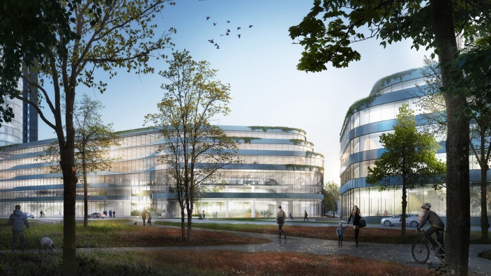 Visualisierung der neuen Konzernzentrale